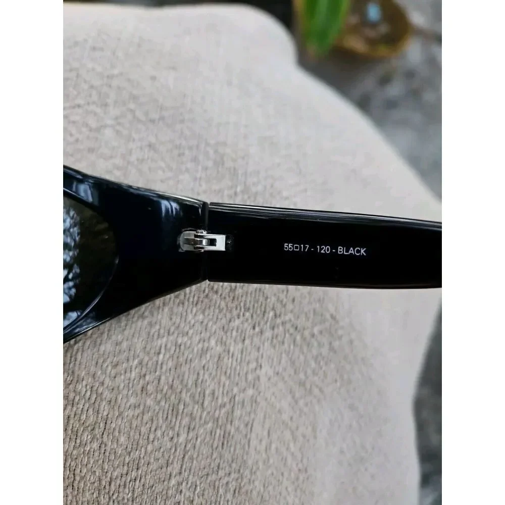 BULOVA BLACK Cat Eye Sunglasses‎ Shannon Sunwear Gold Logo